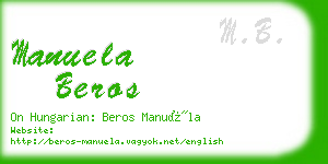 manuela beros business card